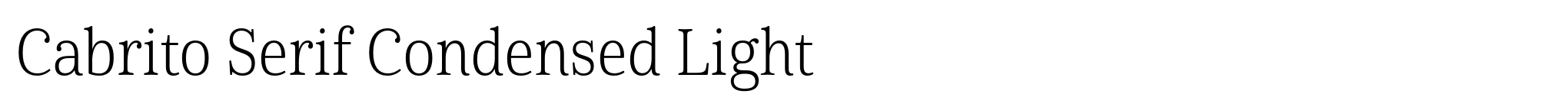 Cabrito Serif Condensed Light image